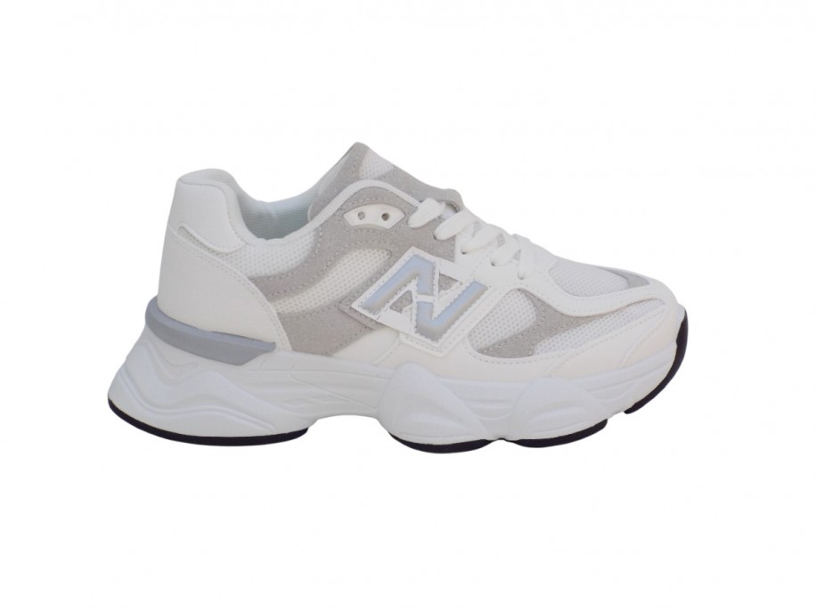 ΓΥΝΑΙΚΕΙΟ SNEAKER ATLANTA B-800-WHITE/GREY ΓΥΝΑΙΚΕΙΟ SNEAKER ATLANTA B-800-WHITE/GREY