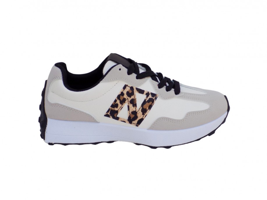 ΓΥΝΑΙΚΕΙΟ SNEAKER ATLANTA GB-600-WHITE-LEOPARD