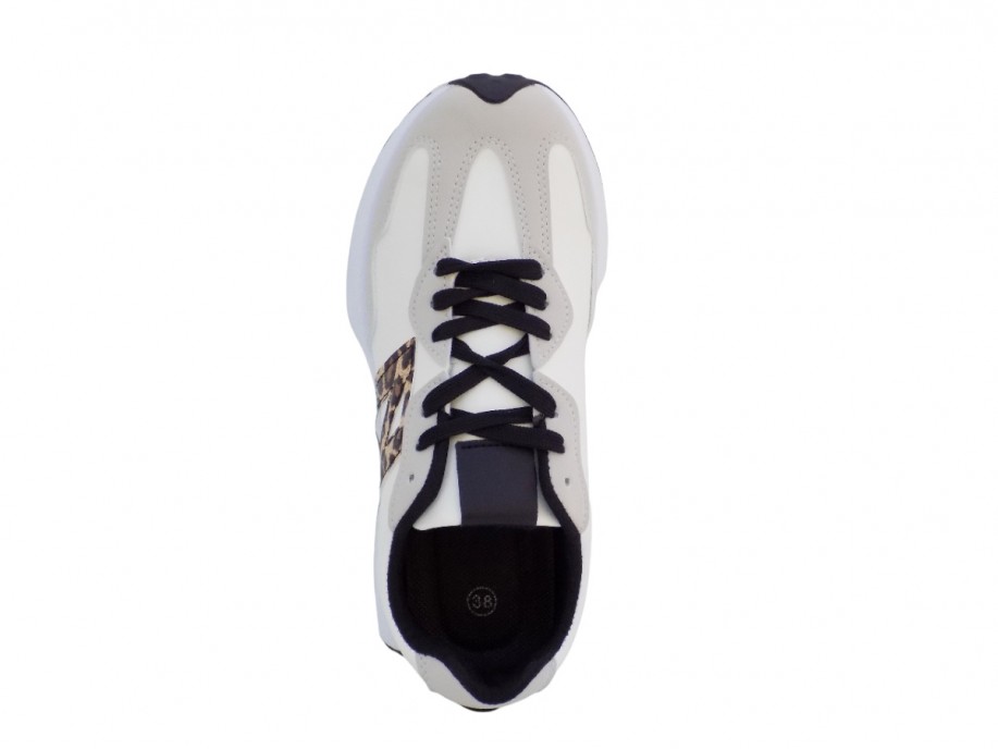 ΓΥΝΑΙΚΕΙΟ SNEAKER ATLANTA GB-600-WHITE-LEOPARD