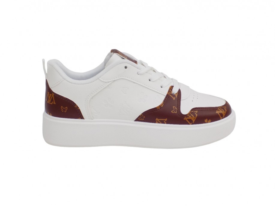 ΓΥΝΑΙΚΕΙΟ SNEAKER NABAN DH-16-WHITE/BROWN